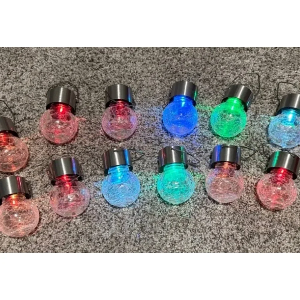 12 Pack Solar Outdoor Lights, Solar Hanging Lights for Christmas Decorations